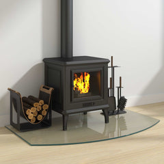 vidaXL Fireplace Glass Plate Transparent 100 x 60 cm Glass 3