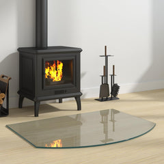 vidaXL Fireplace Glass Plate Transparent 80 x 60 cm Glass 1