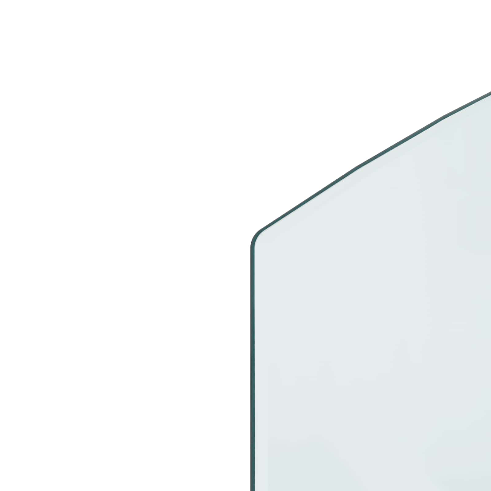 vidaXL Fireplace Glass Plate Transparent 100 x 50 cm Glass 6