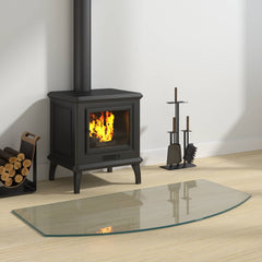 vidaXL Fireplace Glass Plate Transparent 100 x 50 cm Glass 1