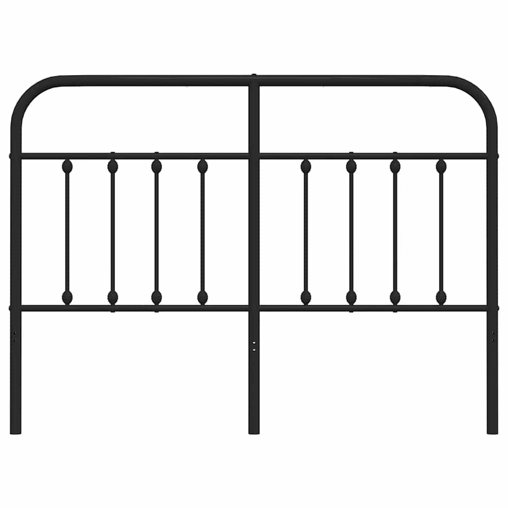 vidaXL Metal Replace Headboard Black 135 cm 4