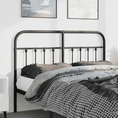 vidaXL Metal Replace Headboard Black 135 cm 1