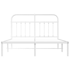 vidaXL Metal Bed Frame without Mattress with Headboard White 135x190cm 6