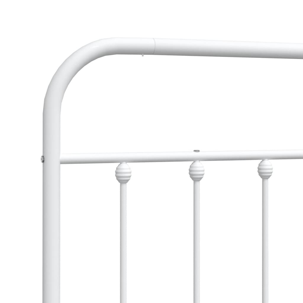 vidaXL Metal Replace Headboard White 107 cm 6