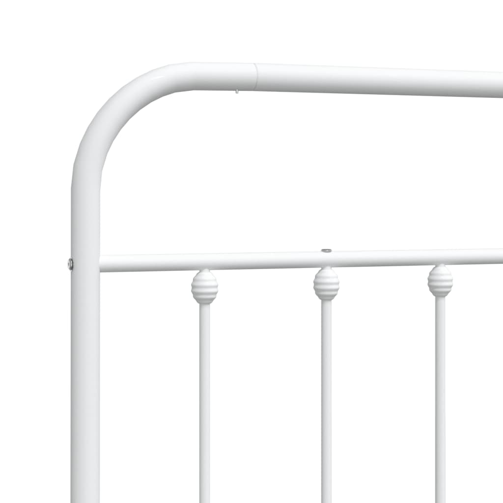 vidaXL Metal Replace Headboard White 140 cm 6