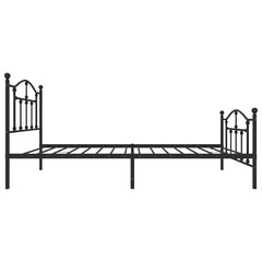 vidaXL Metal Bed Frame without Mattress with Footboard Black 90x200cm 6