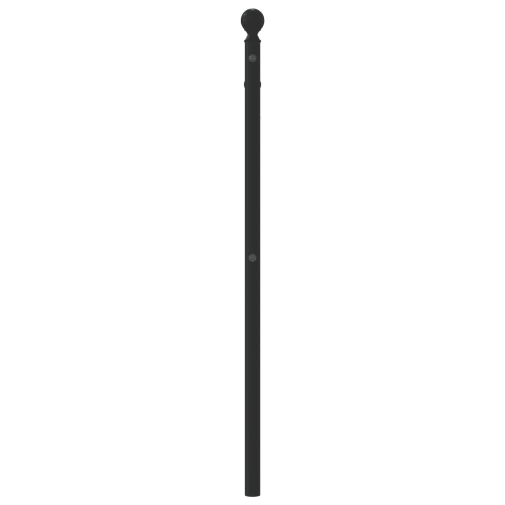 vidaXL Metal Replace Headboard Black 107 cm 4