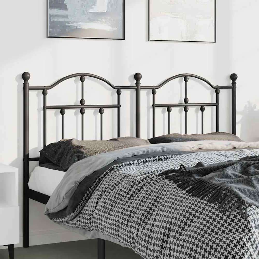 Metal Replace Headboard Black 150 cm