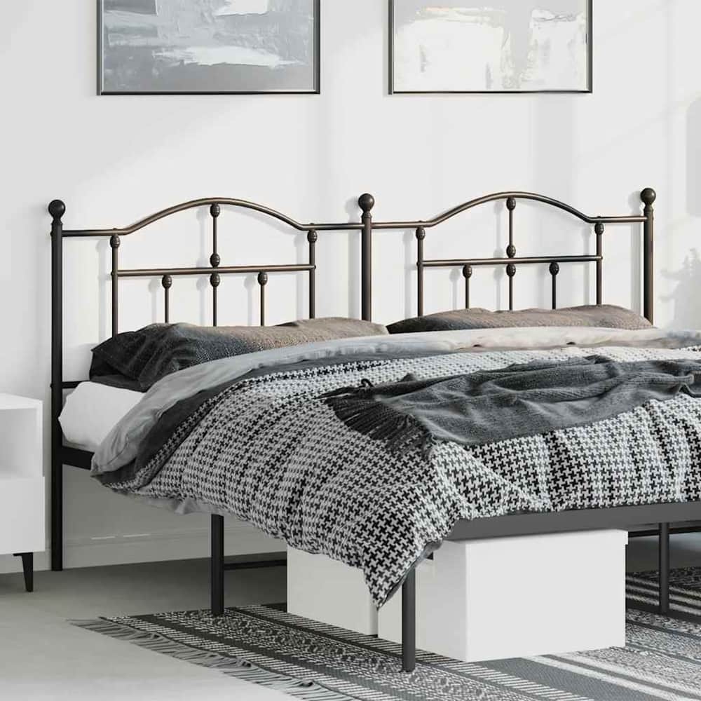 Metal Replace Headboard Black 180 cm