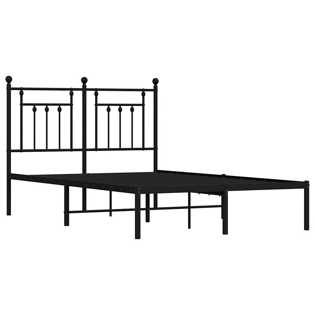 vidaXL Bed Frame | Black | Powder-Coated Steel | Double | Bed Frame 3