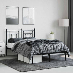 vidaXL Bed Frame | Black | Powder-Coated Steel | Double | Bed Frame 4