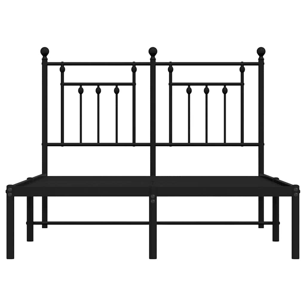 vidaXL Bed Frame | Black | Powder-Coated Steel | 135 x 190 cm | Bed Frame 6