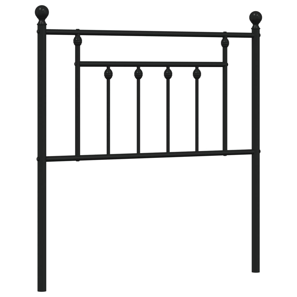 vidaXL Metal Replace Headboard Black 80 cm 2