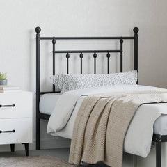 vidaXL Metal Replace Headboard Black 80 cm 3