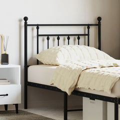 vidaXL Metal Replace Headboard Black 80 cm 1