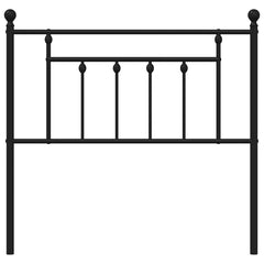vidaXL Metal Replace Headboard Black 90 cm 4