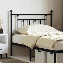 vidaXL Metal Replace Headboard Black 90 cm 1