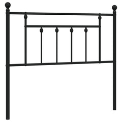 vidaXL Metal Replace Headboard Black 107 cm 2