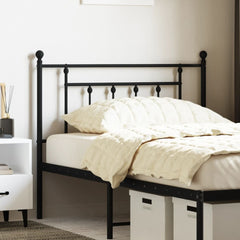 vidaXL Metal Replace Headboard Black 107 cm 1