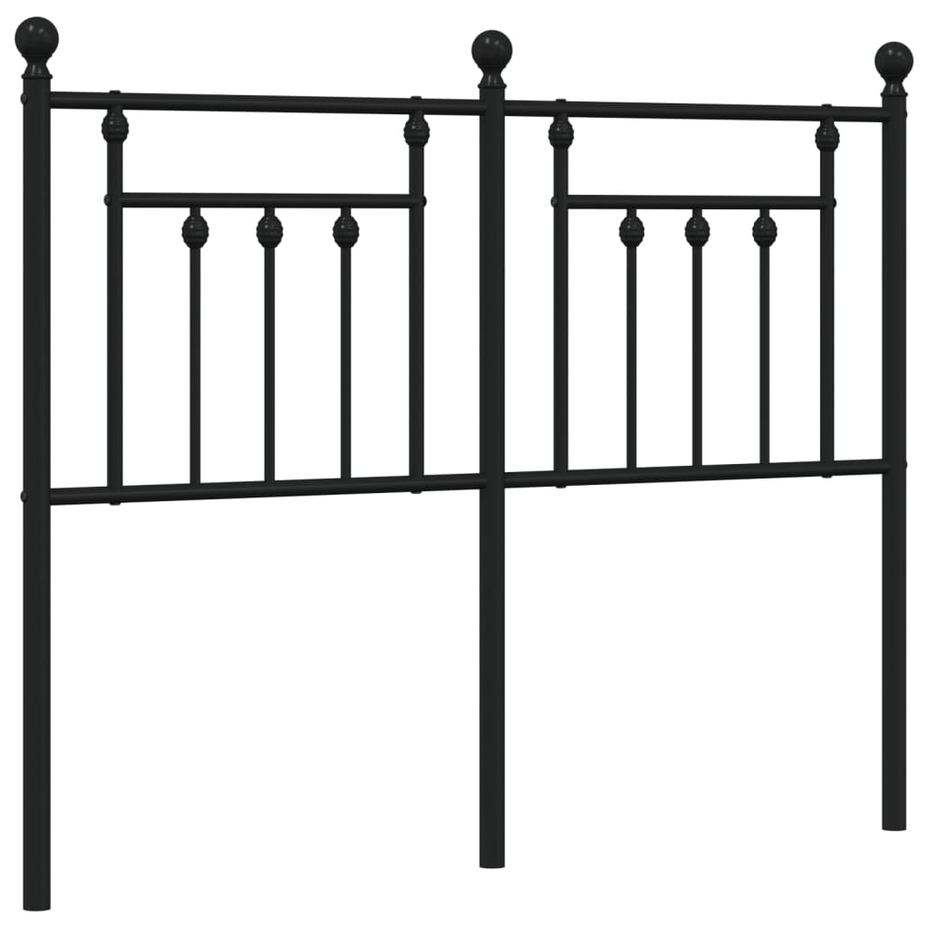 vidaXL Metal Replace Headboard Black 120 cm 2