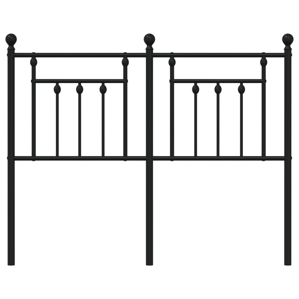 vidaXL Metal Replace Headboard Black 120 cm 4