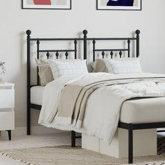 vidaXL Metal Replace Headboard Black 120 cm 1