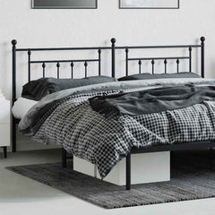 vidaXL Metal Replace Headboard Black 200 cm 3