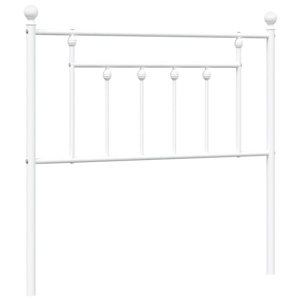 vidaXL Metal Replace Headboard White 90 cm 2
