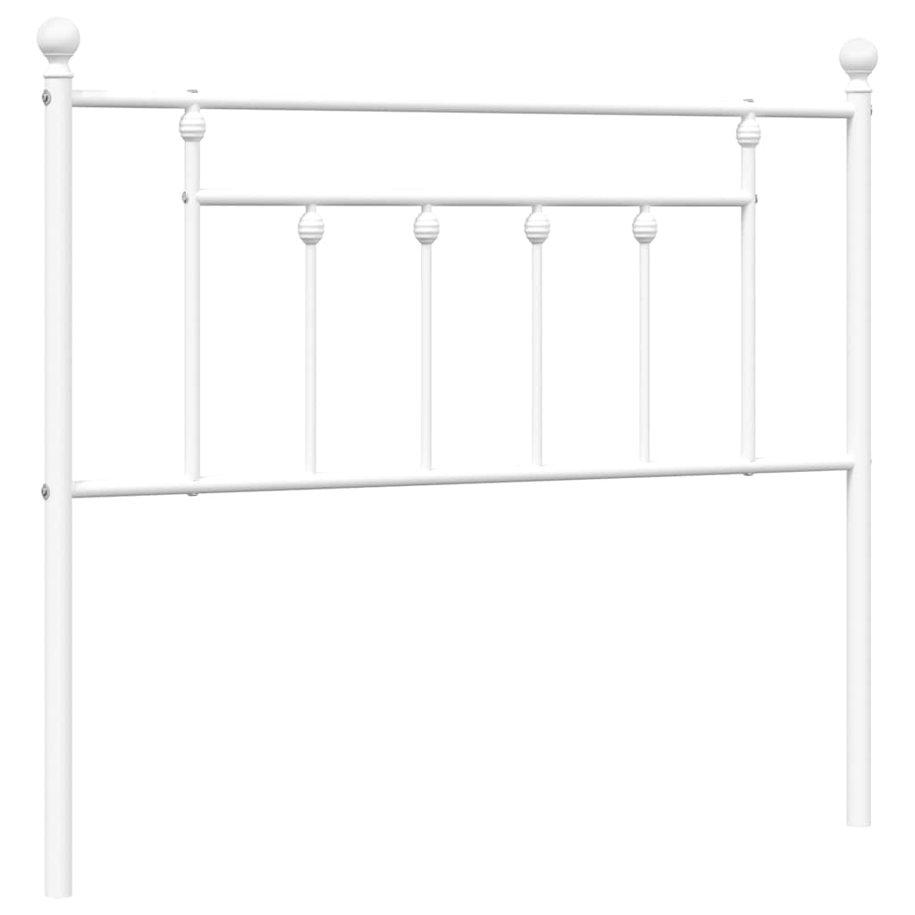 vidaXL Metal Replace Headboard White 100 cm 2