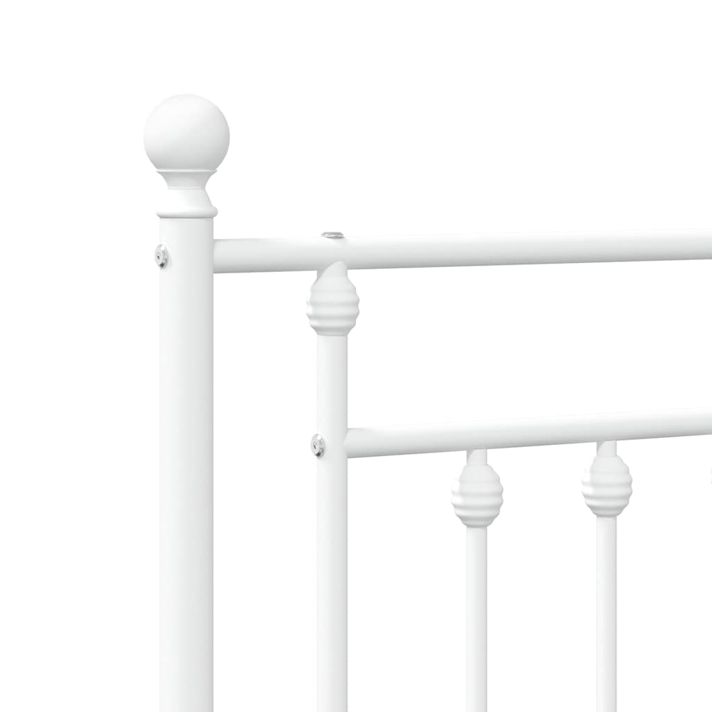 vidaXL Metal Replace Headboard White 100 cm 6