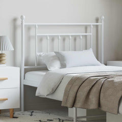 vidaXL Metal Replace Headboard White 100 cm 1