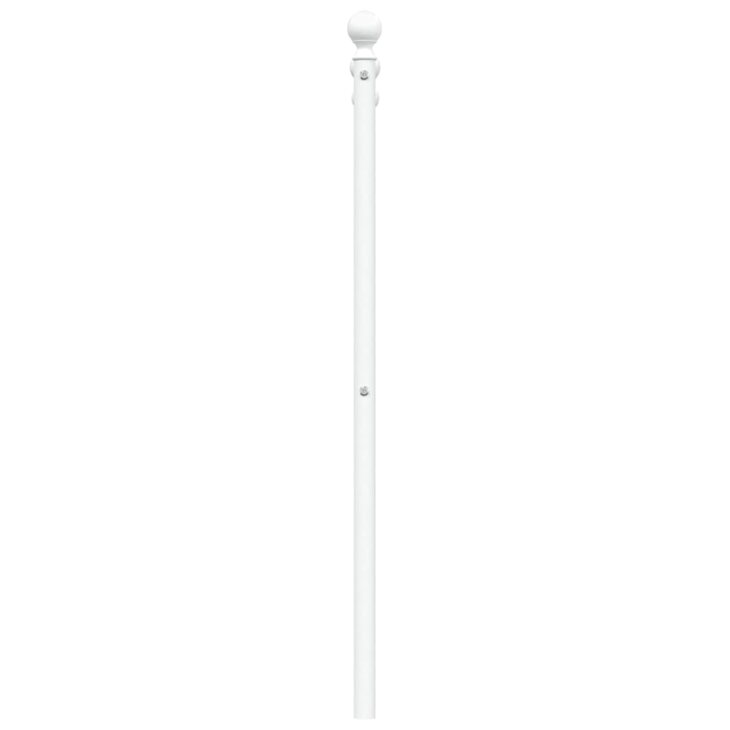 vidaXL Metal Replace Headboard White 120 cm 5