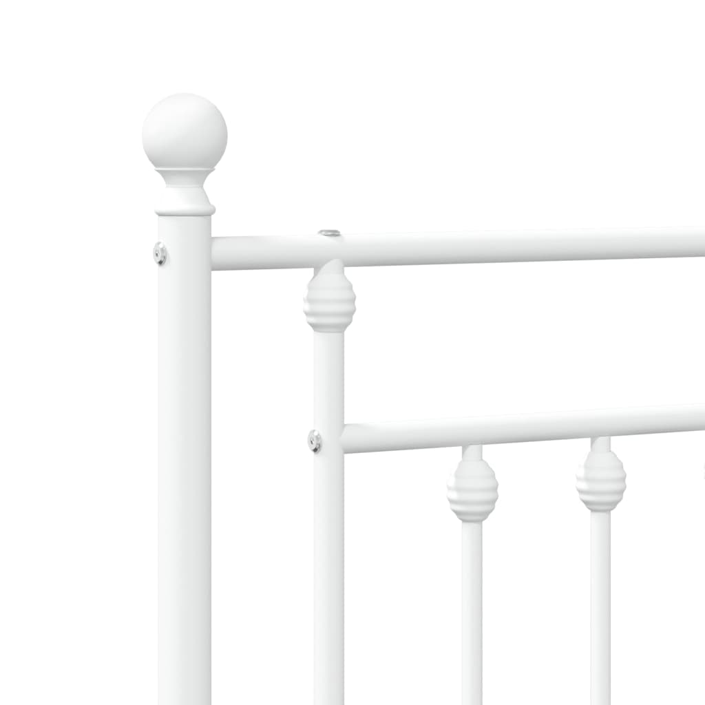 vidaXL Metal Replace Headboard White 120 cm 6
