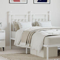 vidaXL Metal Replace Headboard White 120 cm 1