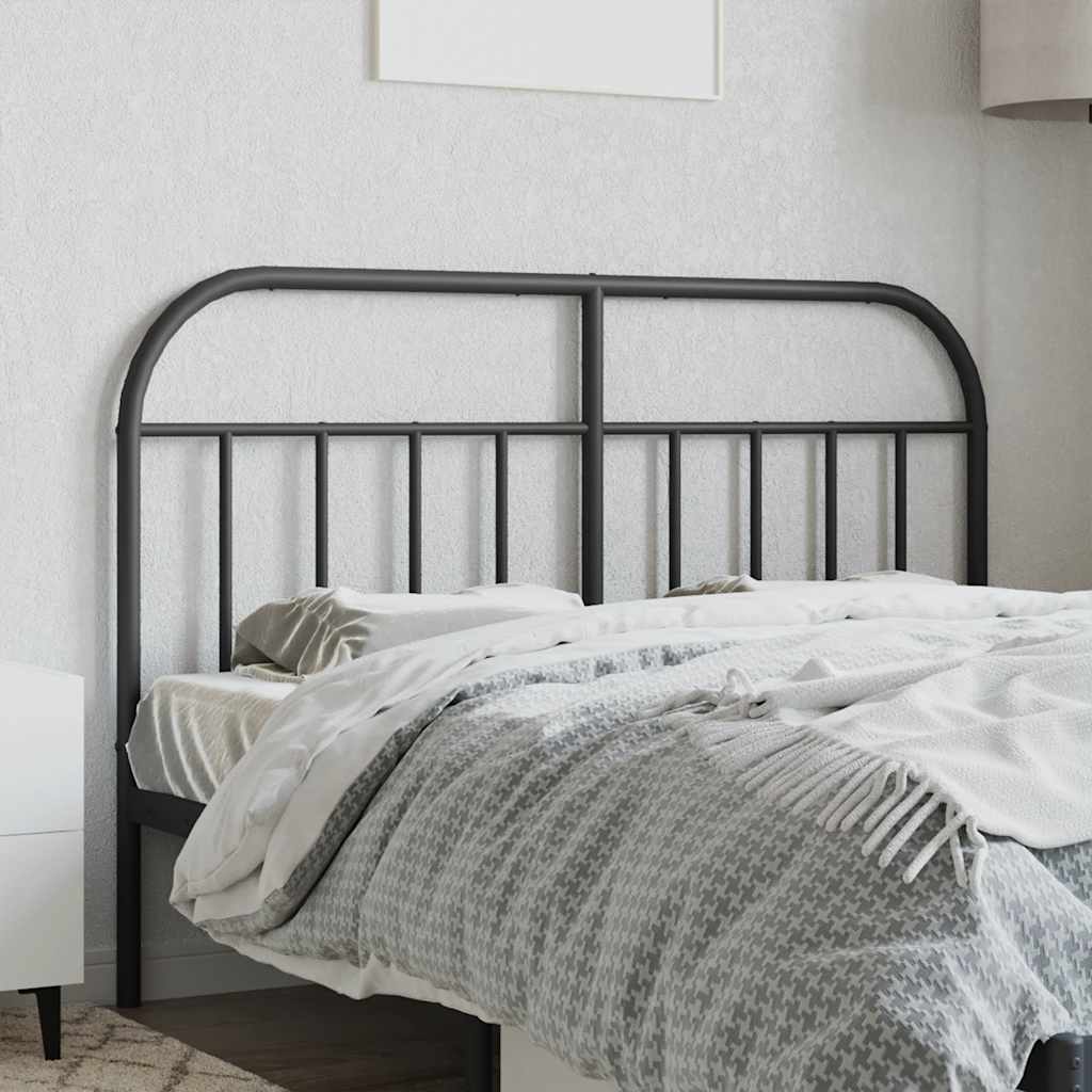 vidaXL Metal Replace Headboard Black 140 cm 3
