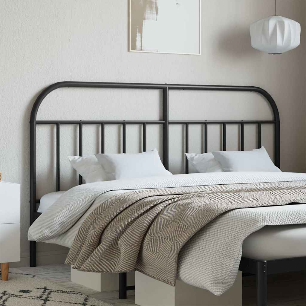 Metal Replace Headboard Black 160 cm