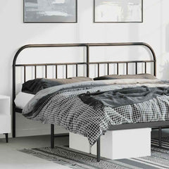 vidaXL Metal Replace Headboard Black 180 cm 1