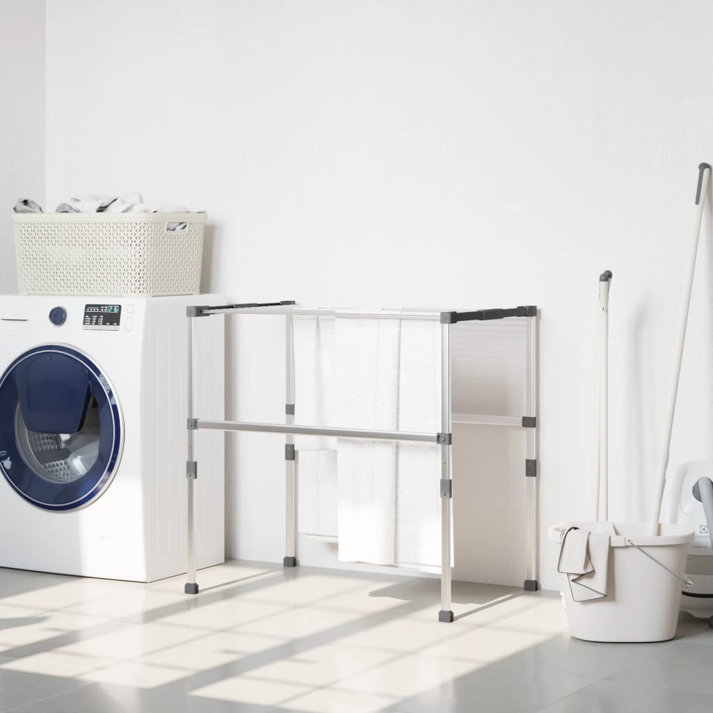 vidaXL Laundry Dryer 83x(50-55)x(40-85) cm Aluminium 1