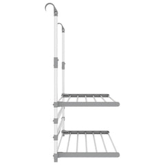 vidaXL Drying Rack for Balcony 89x25x(60-95) cm Aluminium 4