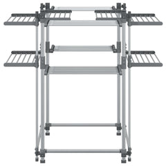 vidaXL Laundry Drying Rack 107x107x120 cm Aluminium 3