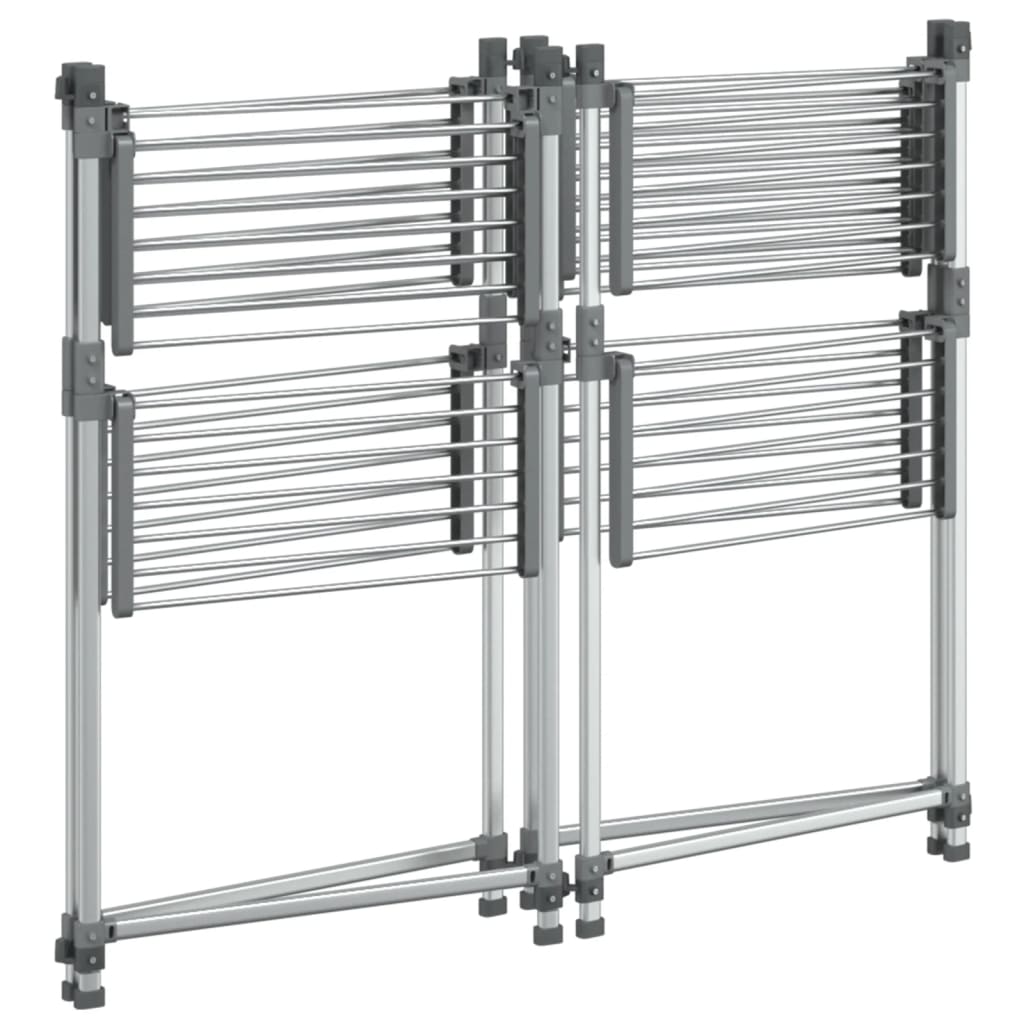 vidaXL Laundry Drying Rack 107x107x120 cm Aluminium 4