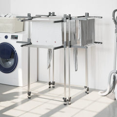 vidaXL Laundry Drying Rack 107x107x120 cm Aluminium 1