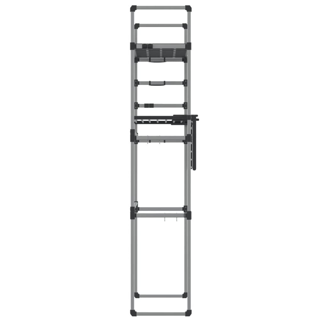 vidaXL Washing Machine Shelf 77x52x192 cm Aluminium 5