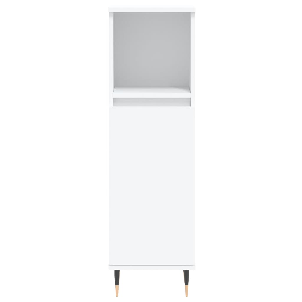 3 Piece Bathroom Cabinet Set Engineered Wood White