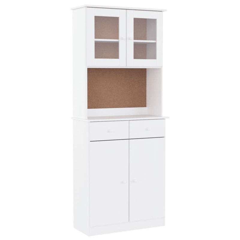 Highboard ALTA White 77x35x188 cm Solid Wood Pine