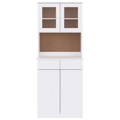 Highboard ALTA White 77x35x188 cm Solid Wood Pine