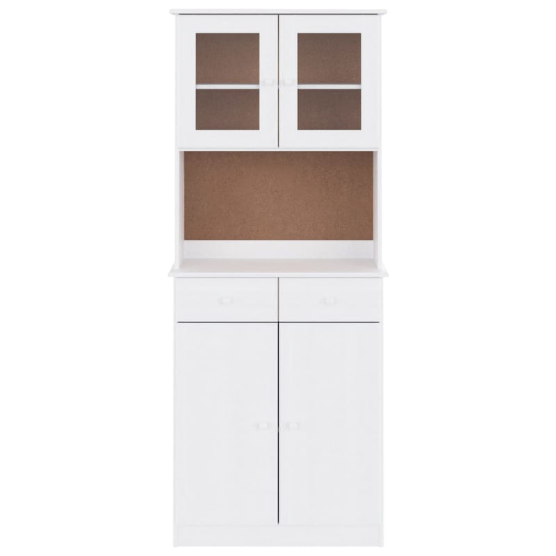 Highboard ALTA White 77x35x188 cm Solid Wood Pine