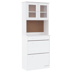 vidaXL Highboard "ALTA" White 77x35x188cm Solid Wood Pine 2