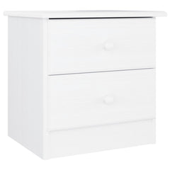 vidaXL Bedside Cabinet ALTA White 41x35x41 cm Solid Wood Pine 2