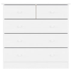 Chest of Drawers "ALTA" 77x35x73 cm Solid Wood Pine White